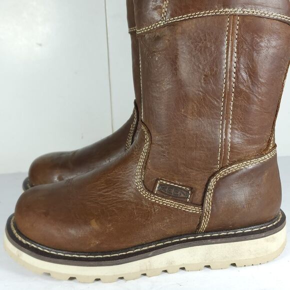 KEEN Men's Cincinnati Wellington US7D Leather Carbon Fiber Toe PullOn Work Boot - Picture 11 of 16